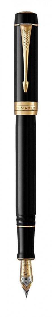 Ручка перо Duofold Classic Black позолоченая Parker 6