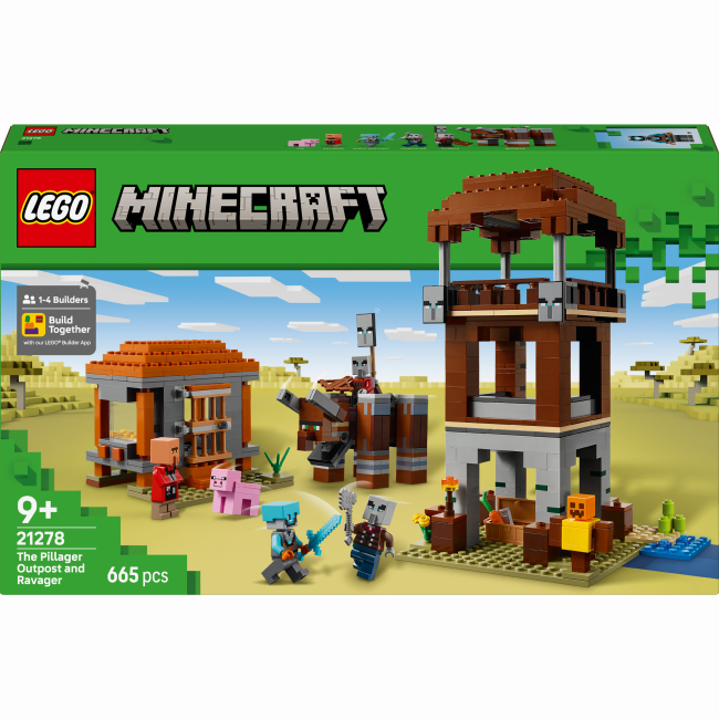 Конструктор Lego Minecraft "Аванпост разбойников и опустошитель", 21278