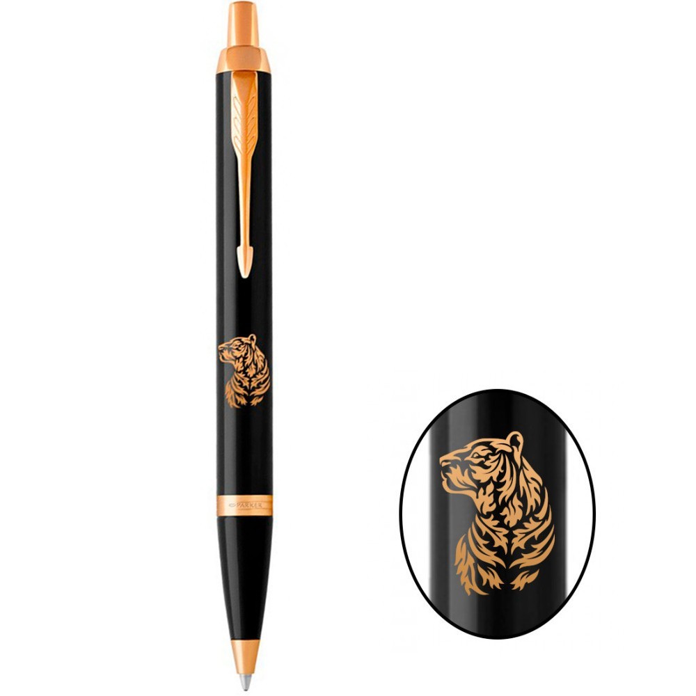 Ручка шарик. IM Blackl позол. Parker "Бенгальский тигр", 22 032_Z103