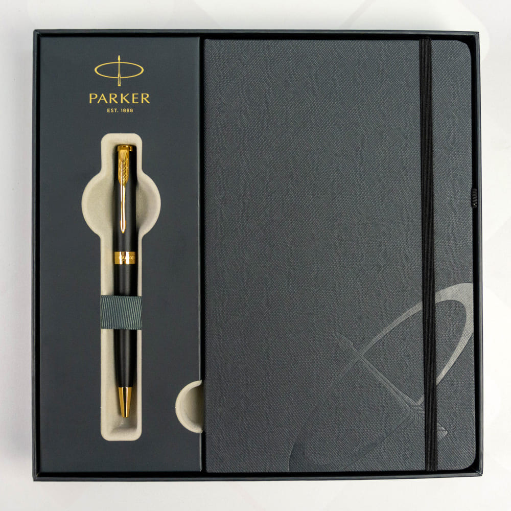 Ручка пулька. Sonnet 17 Matte Black Lacquer позол.  + блокнот Parker + подар.упак. 84 832b24 3