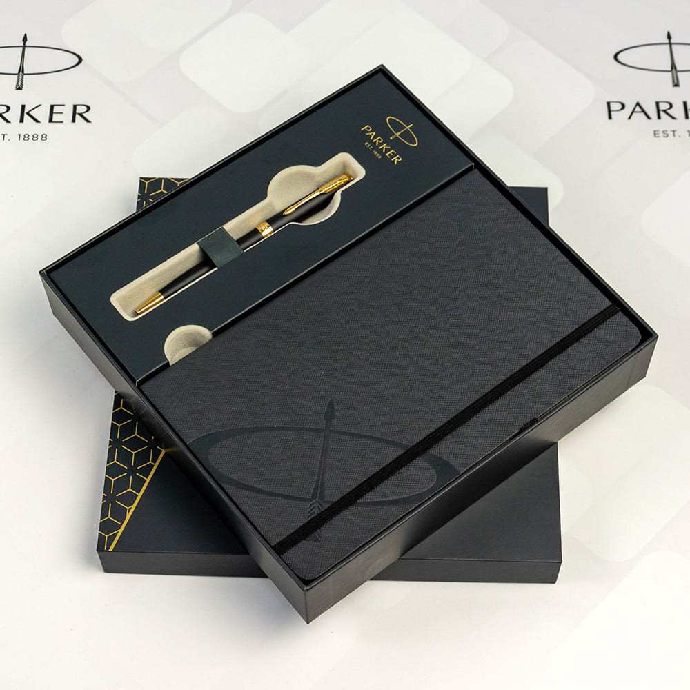 Ручка пулька. Sonnet 17 Matte Black Lacquer позол.  + блокнот Parker + подар.упак. 84 832b24 4