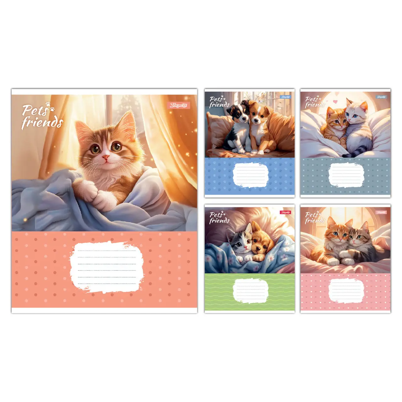 Тетрадь 12 кл. 1B "Pets Frinds", 768066