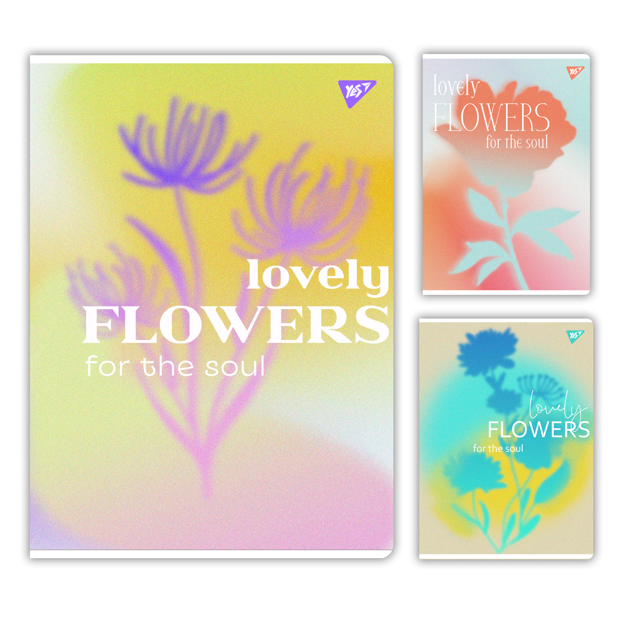 Тетрадь для записей А4/48 кл. YES "Lovely flowers", гибрид, 682012