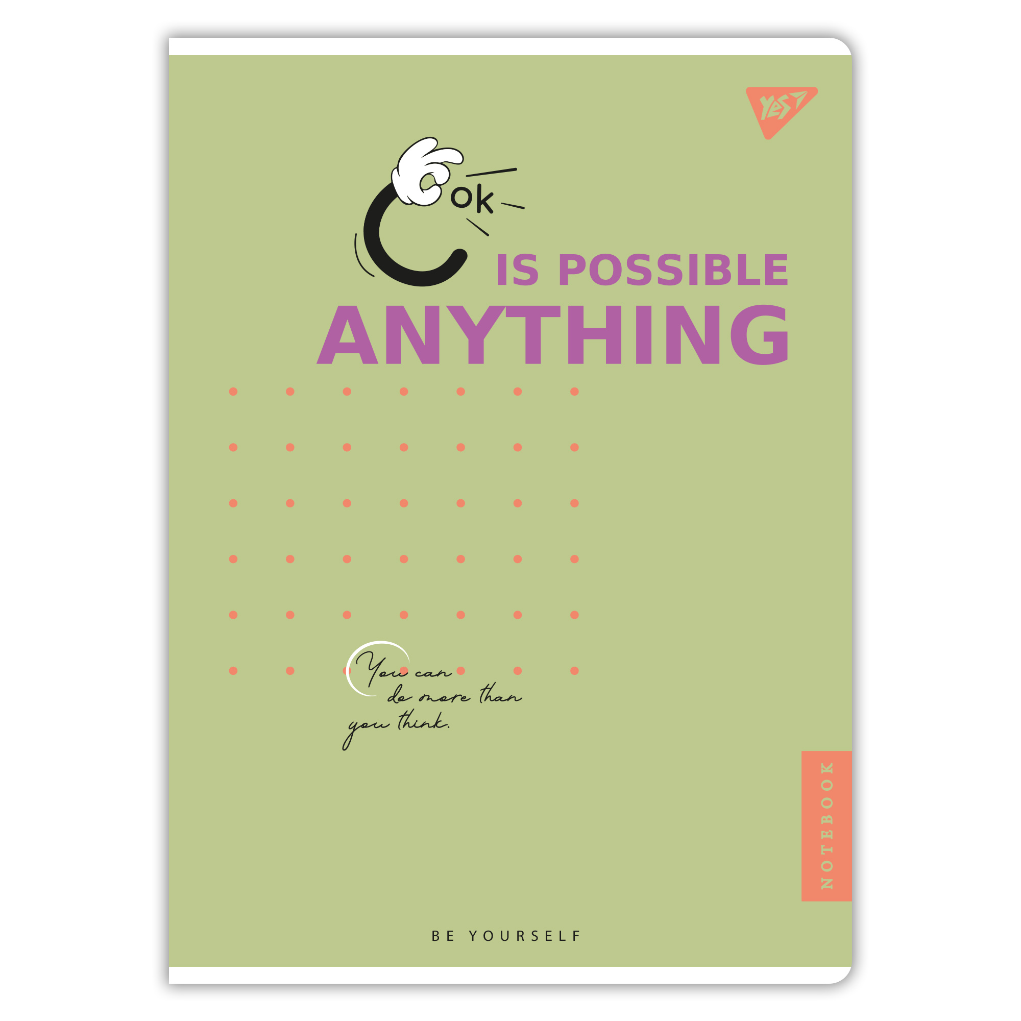 Зошит для записів А4/96 кл. YES "Be yourself", гібрид, 682008 3