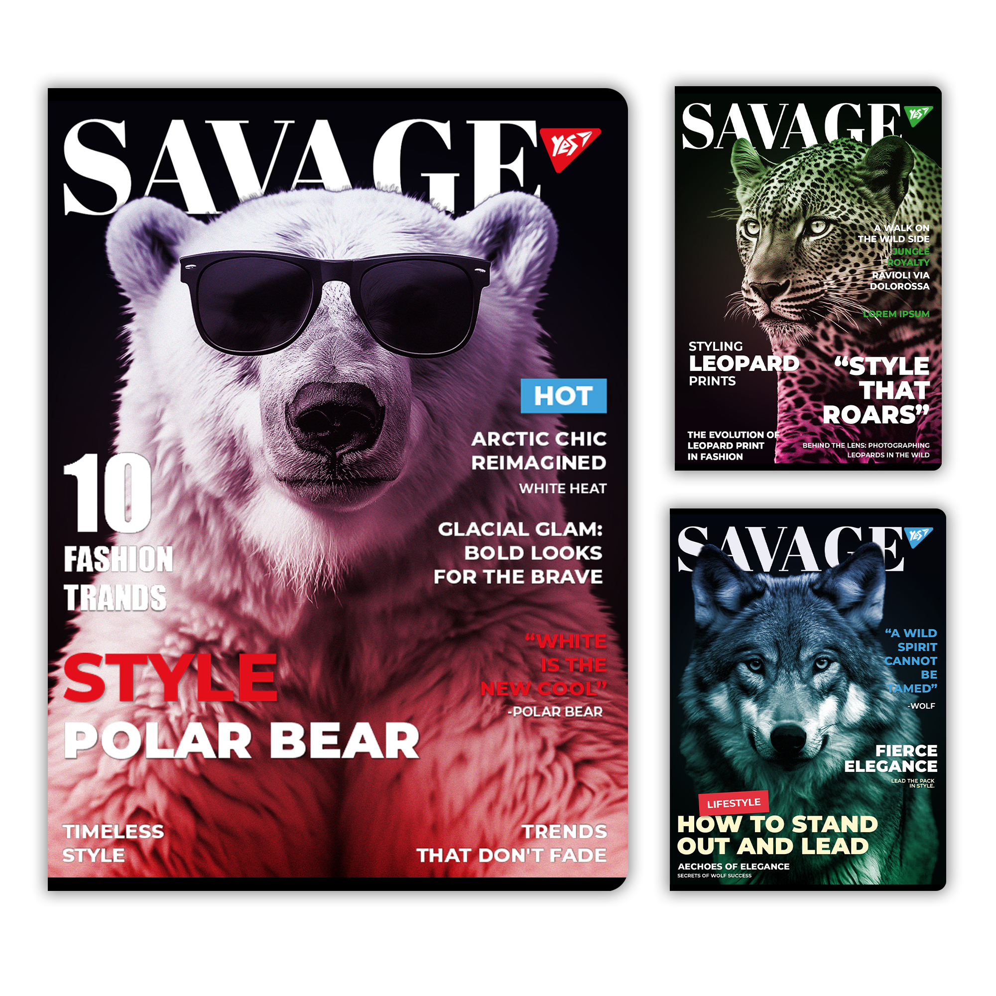 Зошит для записів А4/96 кл. YES "Savage", гібрид, 682009