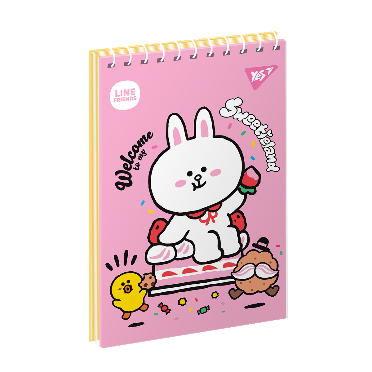 Тетрадь А6 80 л YES од. спіраль "Line Friends", 151963 1