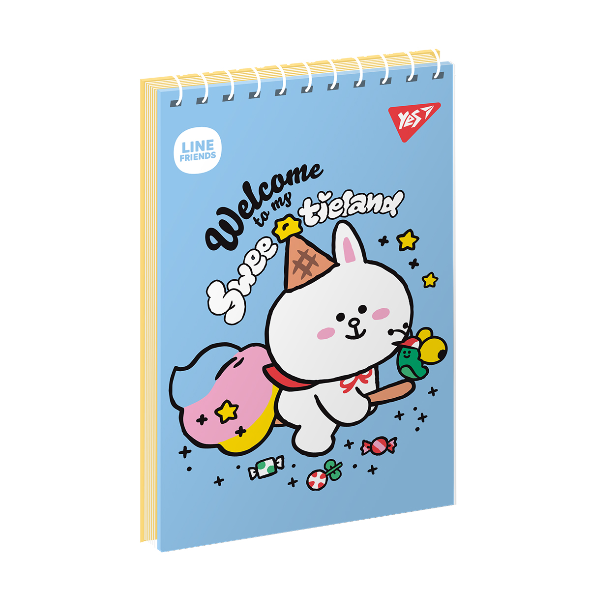 Тетрадь А6 80 л YES од. спіраль "Line Friends", 151963 2