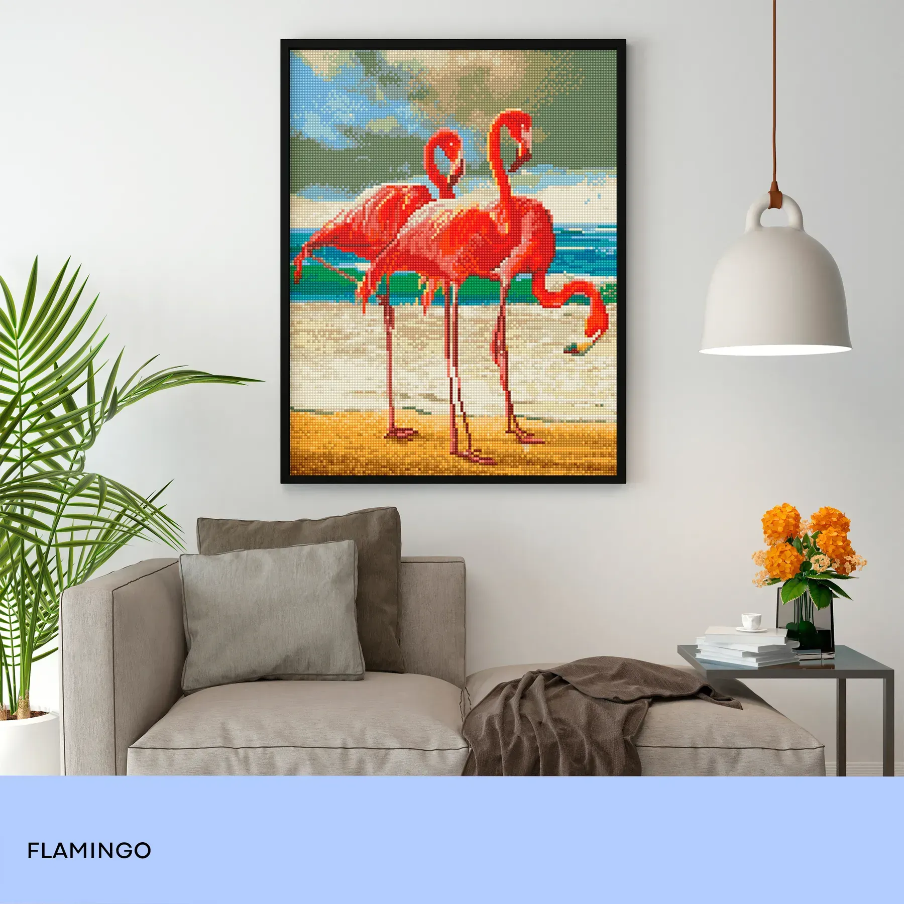 Алмазная мозаика "Фламинго" 40*50 см, GF2789, ТМ "99IDEAS" 3