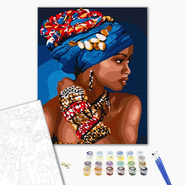 Картина по номерам 30*40 см "African woman", 10369-NN 1