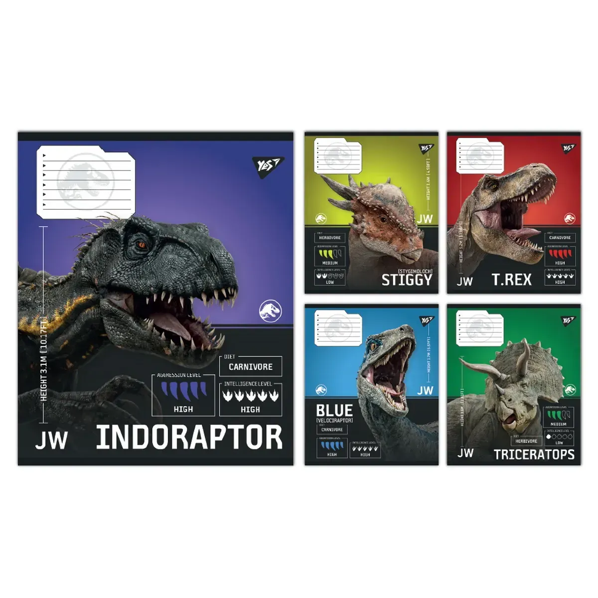 Зошит 12 лін. Yes "Jurassic World Strength and Power", 767664