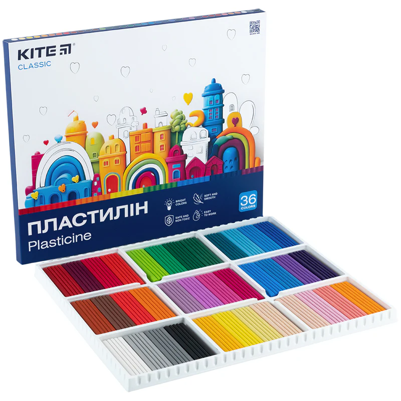 Пластилин, 36 цветов, 720 г. Kite Classic, K-078 4
