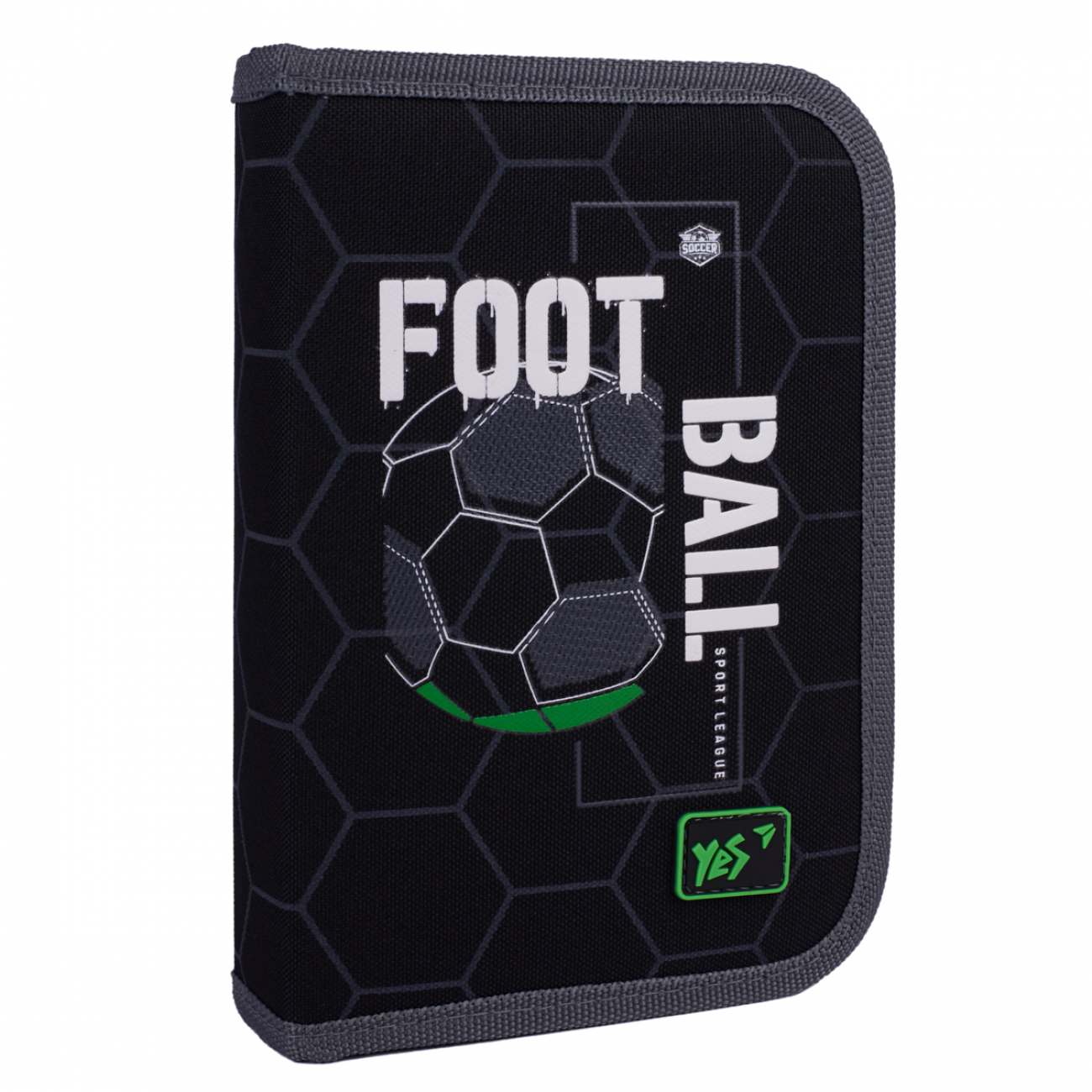 Пенал твердий YES HP-03 "Football Time" одинарний з клапаном, 533663