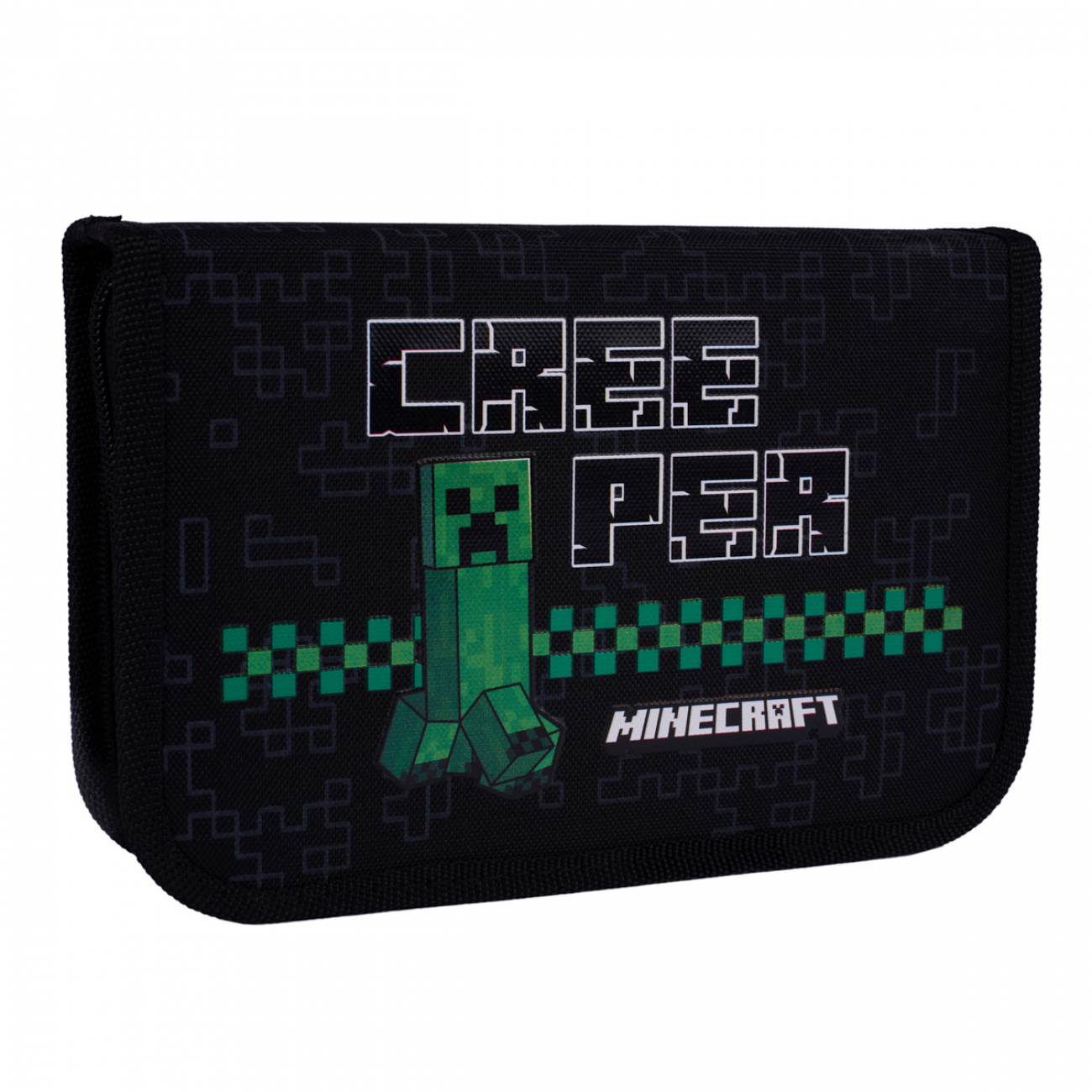 Пенал твердий YES HP-04 "Minecraft Time" одинарний з двома клапанами, 533631