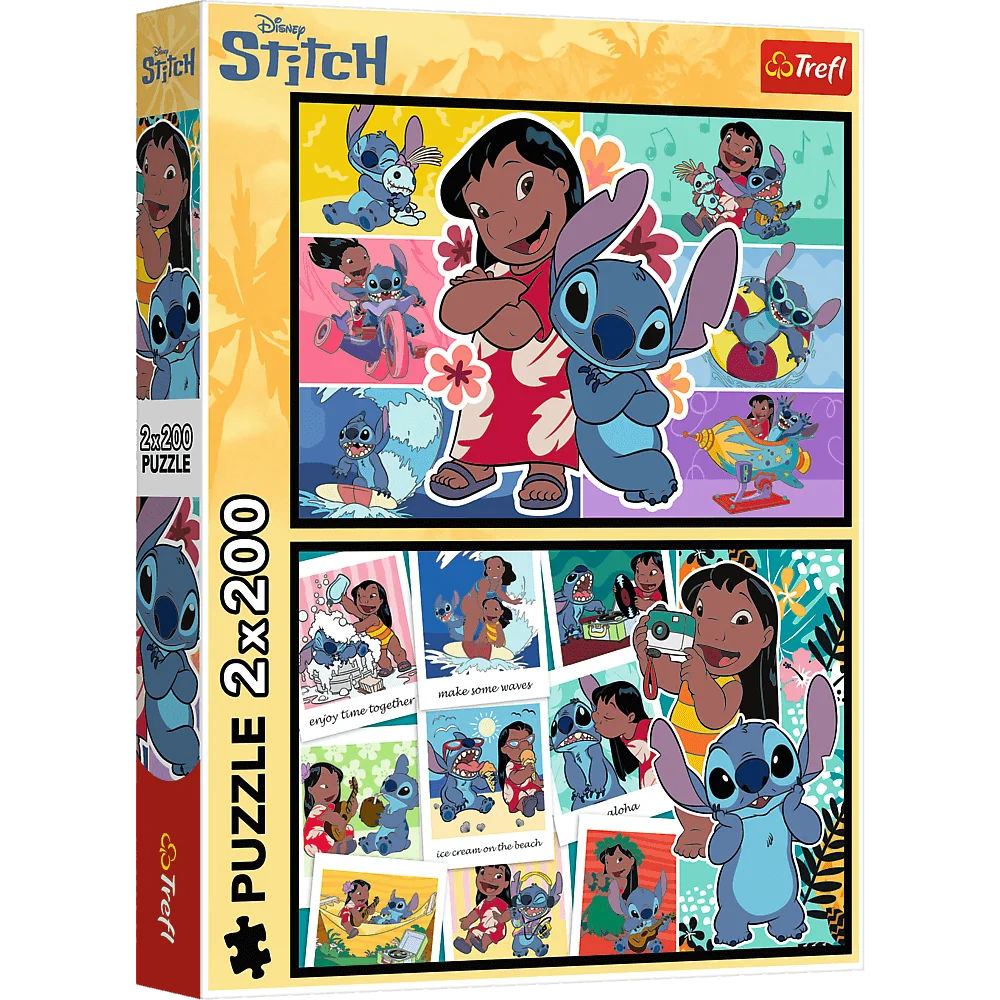 Пазл "2x200" - Lilo&Stitch: Щасливе життя Стіча, 13334, Trefl