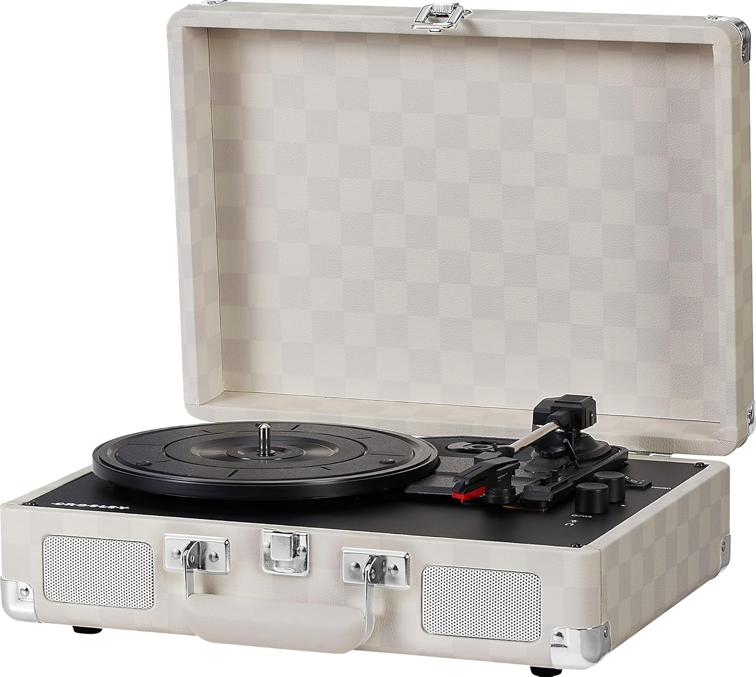 Виниловый проигрыватель Crosley Cruiser Deluxe Almond Checkerboard 1