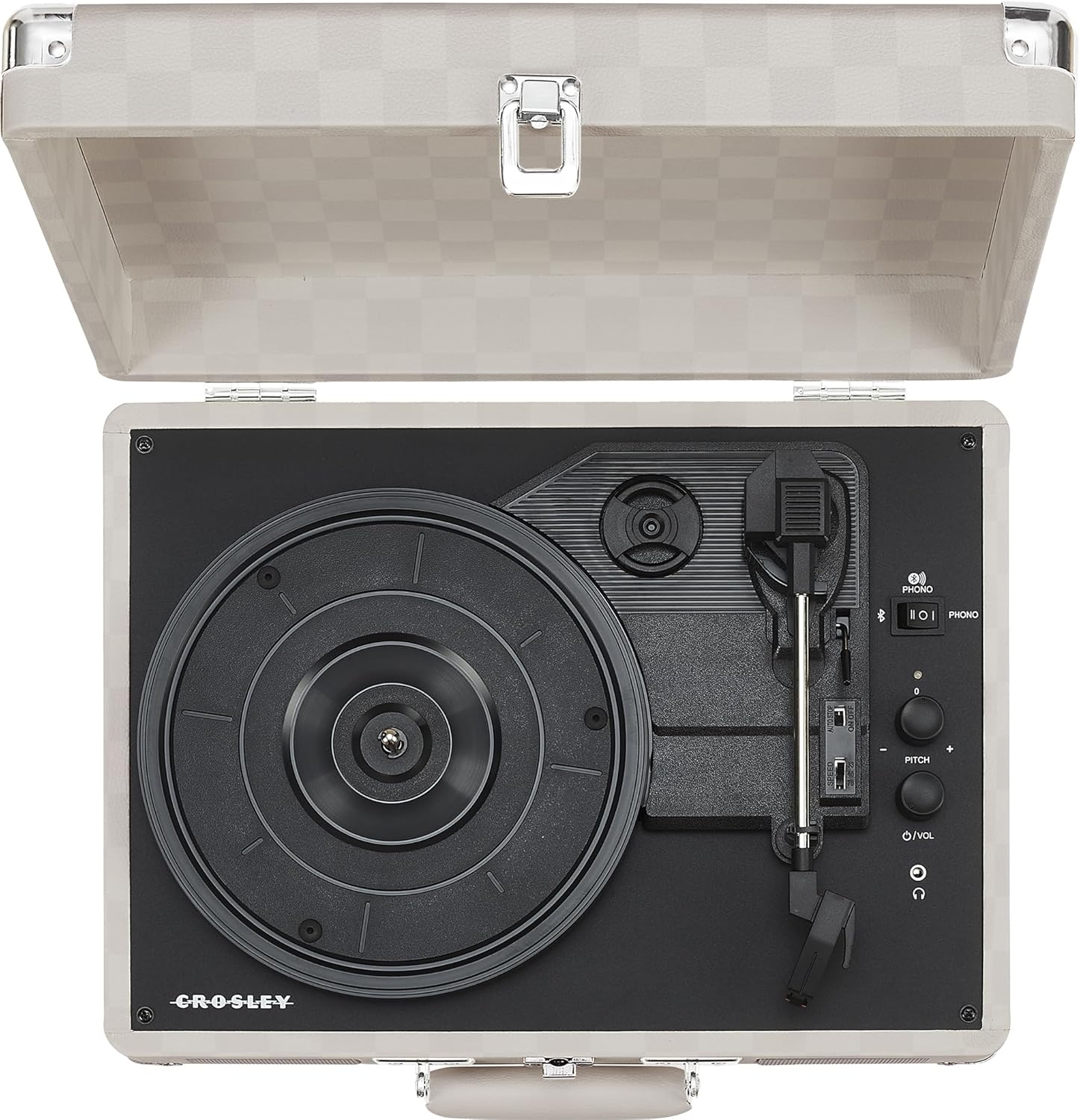 Виниловый проигрыватель Crosley Cruiser Deluxe Almond Checkerboard 2