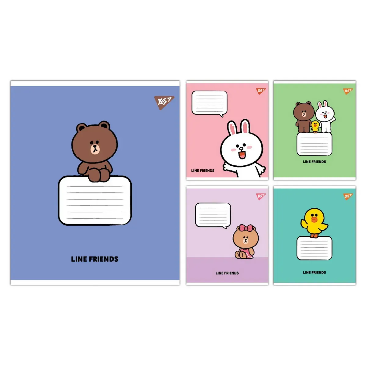 Тетрадь 12 лин. Yes "Line Friends Stylish", 767646