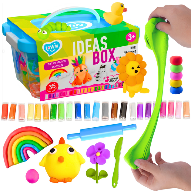 Набір легкого стрибаючого пластиліну "Ideas box" TM Lovin, 70108 1