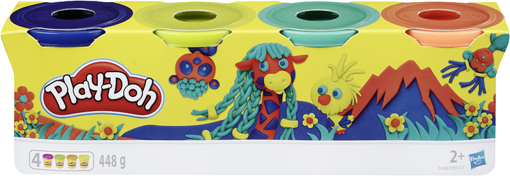 Набір пластиліну, 4 баночки, B5517/E4867, Play-Doh
