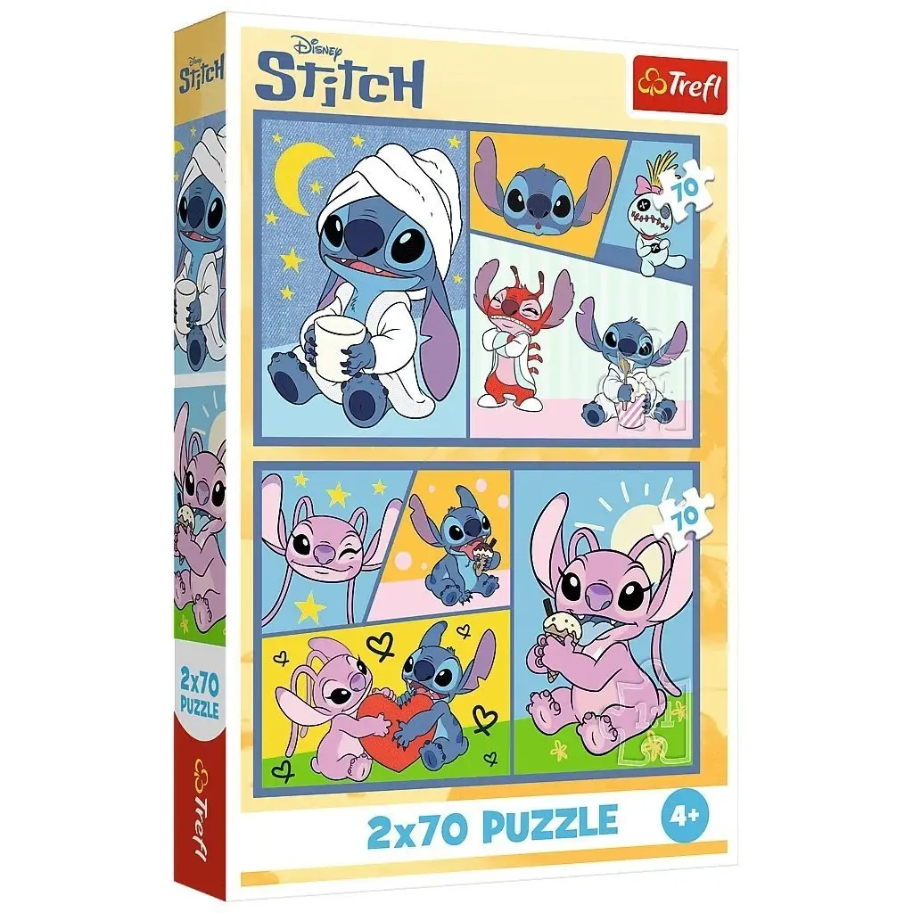 Пазл "2х70" - Lilo&Stitch: Зі Стічем не нудно, 34444, Trefl