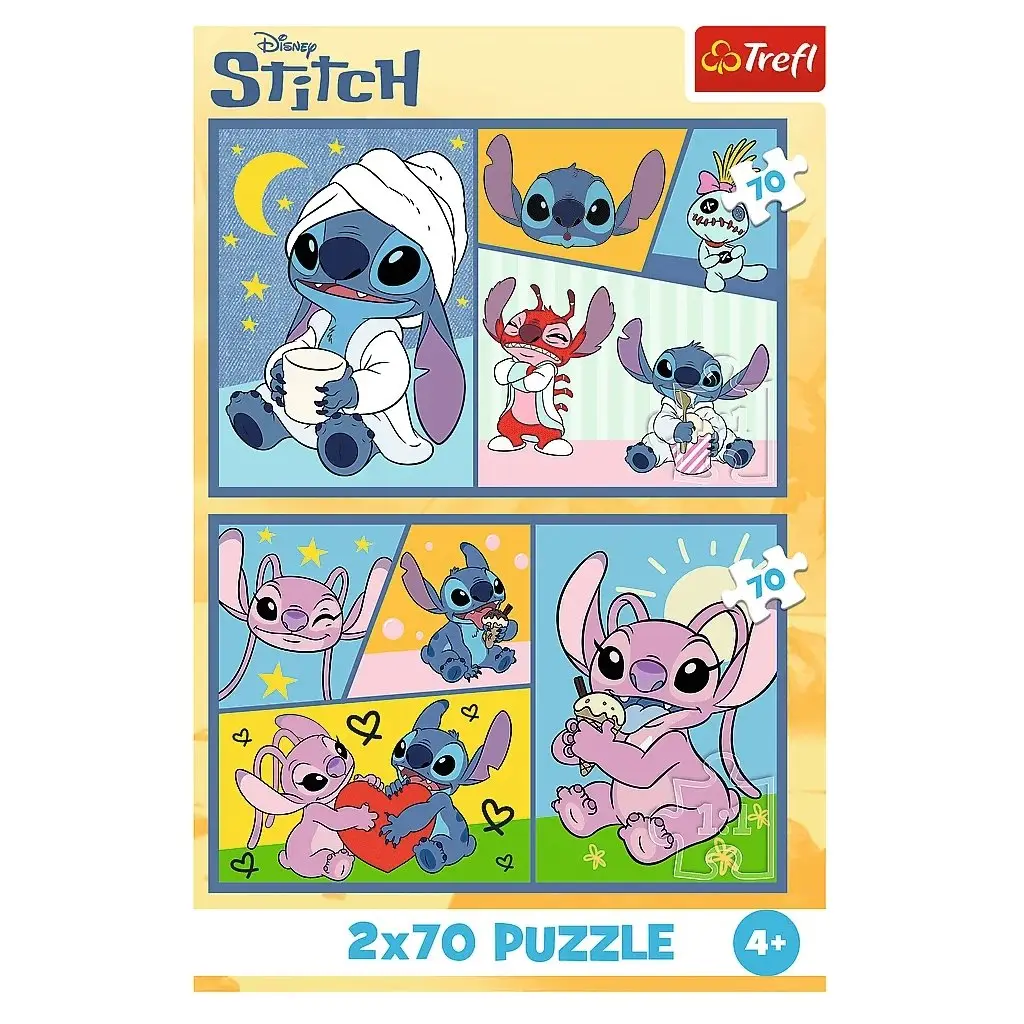 Пазл "2х70" - Lilo&Stitch: Зі Стічем не нудно, 34444, Trefl 3
