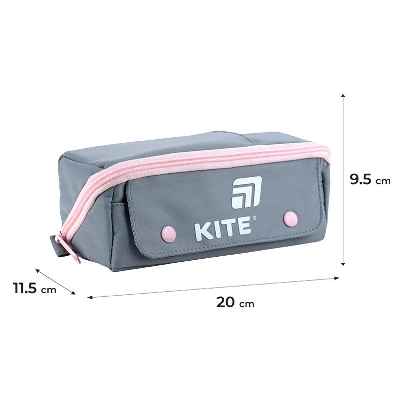 Пенал Kite 2702-1 сіро-рожевий, K25-2702-1 3