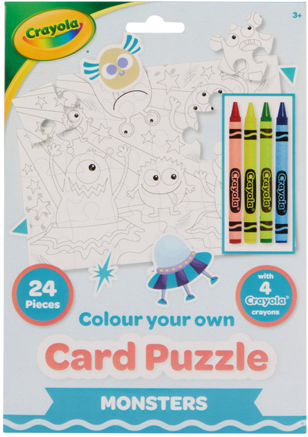 Пазл-розмальовка "Монстри" з олівцями Crayola, 15919-A