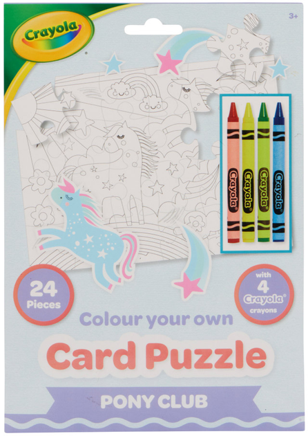 Пазл-раскраска "Пони-клуб" с карандашами Crayola, 15919-B