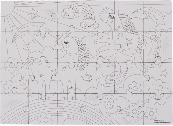 Пазл-раскраска "Пони-клуб" с карандашами Crayola, 15919-B 1