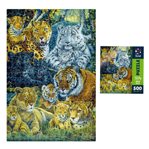 Пазли "Дикі кішки" De.tail, 500 деталей, DT500-14 2