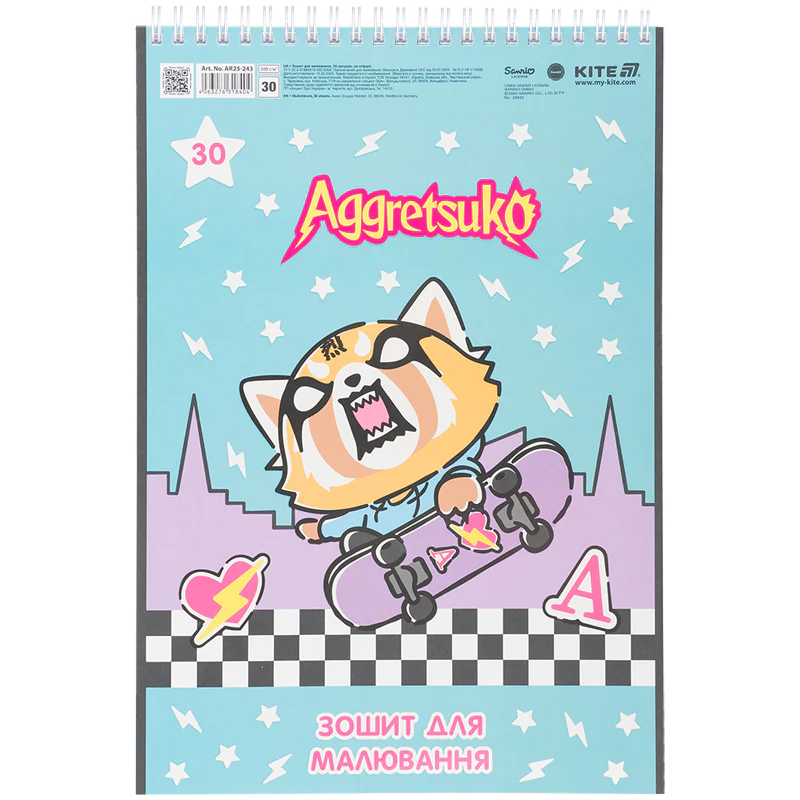 Альбом для рисования 30 л., спир., софт тач + УФ лак, AR, AR25-243 3