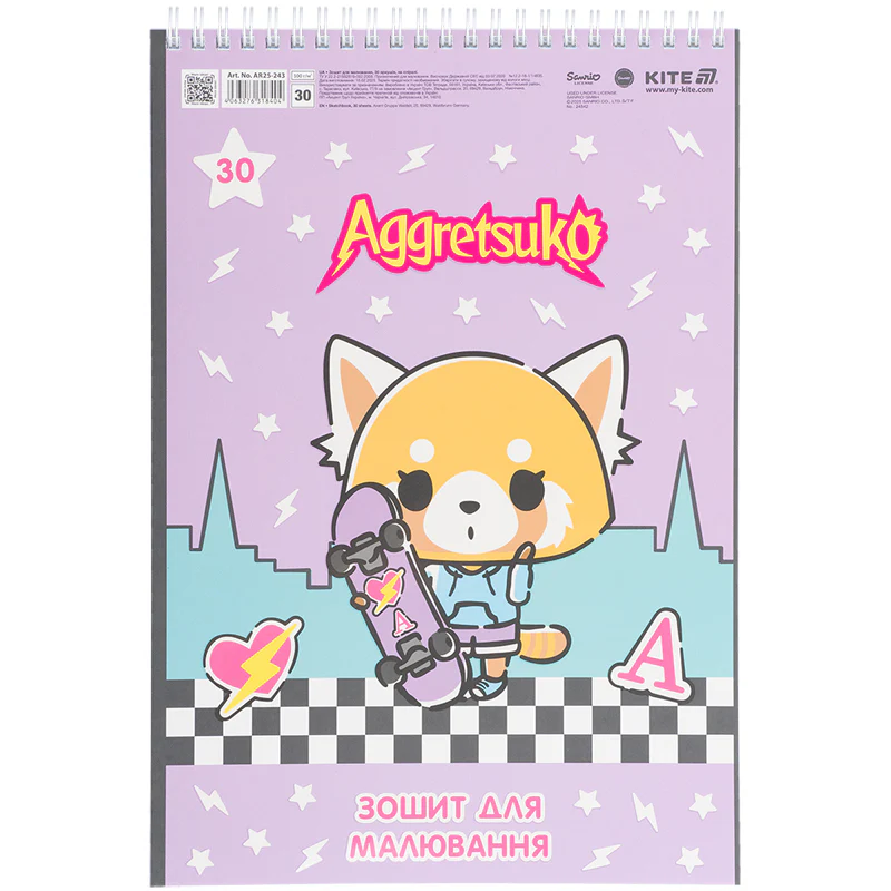 Альбом для рисования 30 л., спир., софт тач + УФ лак, AR, AR25-243 5