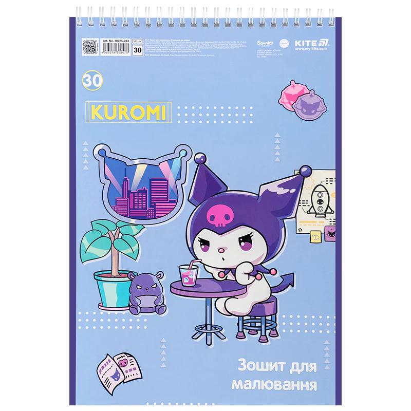 Альбом для рисования 30 л., спир., софт тач + УФ лак, HK, HK25-243 4