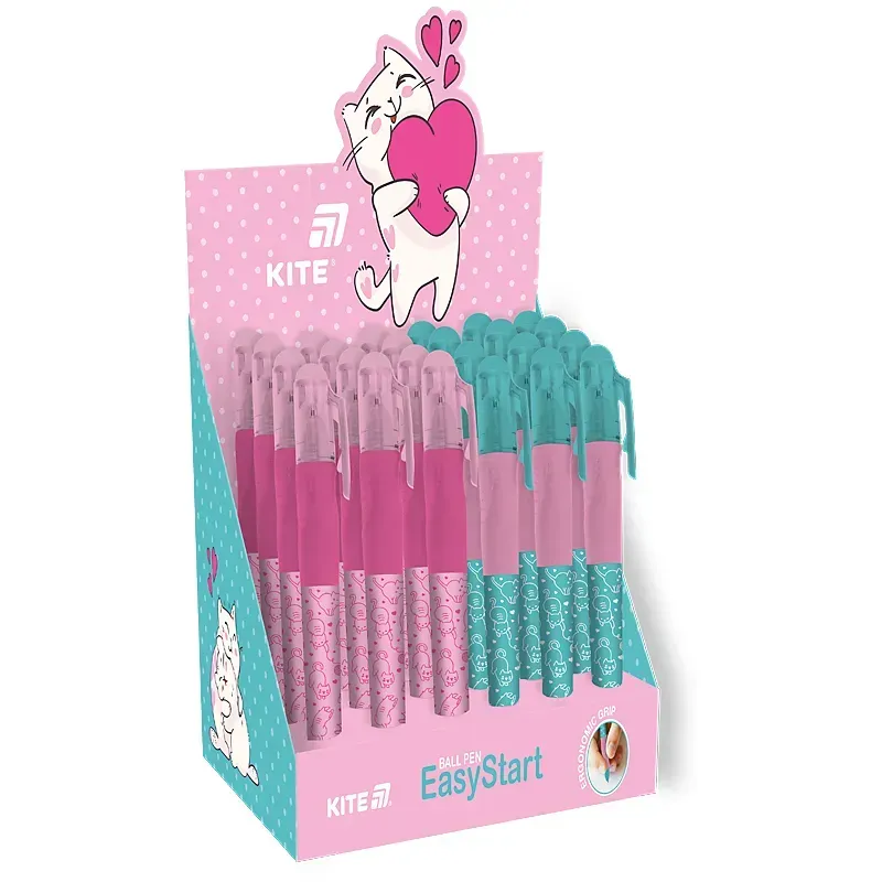 Ручка кулькова Kite EasyStart, Kitty, синя, K25-099-2 1