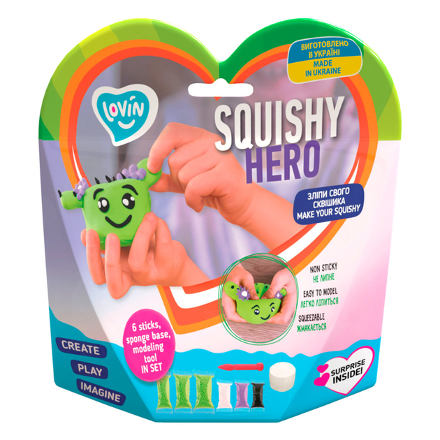 Набір для ліплення з повітяним пластиліном "Squishy Cactusita" TM Lovin, 70124