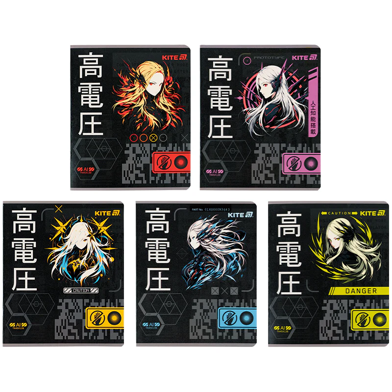 Тетрадь 24 л., лин., гибр. лак + УФ лак, Kite Anime, K25-239