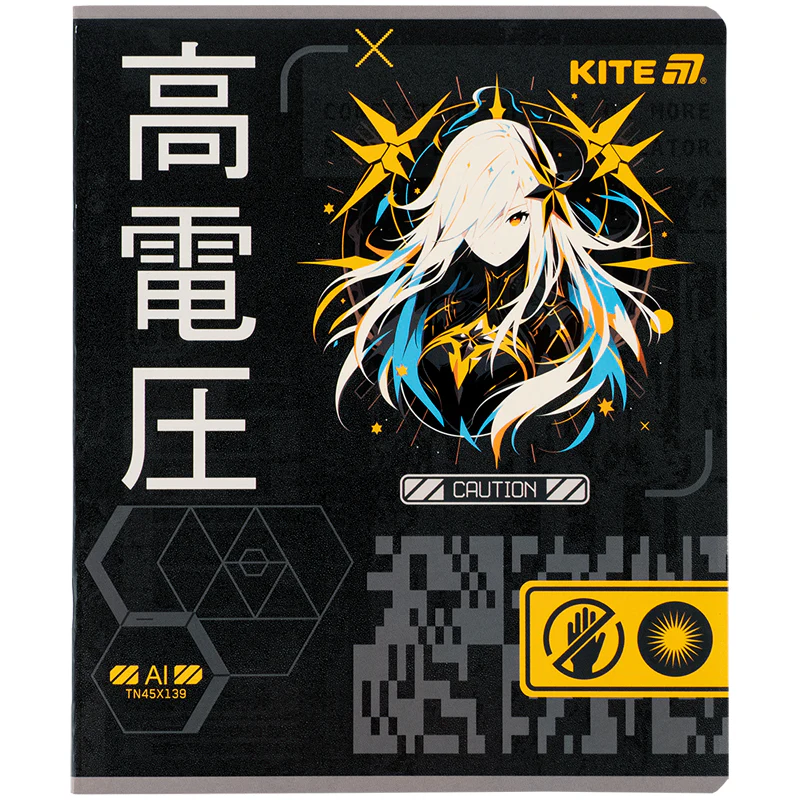 Тетрадь 24 л., лин., гибр. лак + УФ лак, Kite Anime, K25-239 8