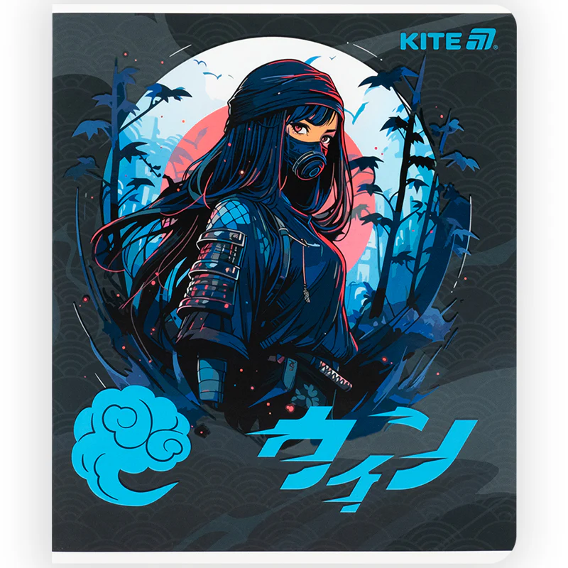 Зошит 48 арк., кл., софт тач + УФ лак, Kite Anime, K25-259-1 10