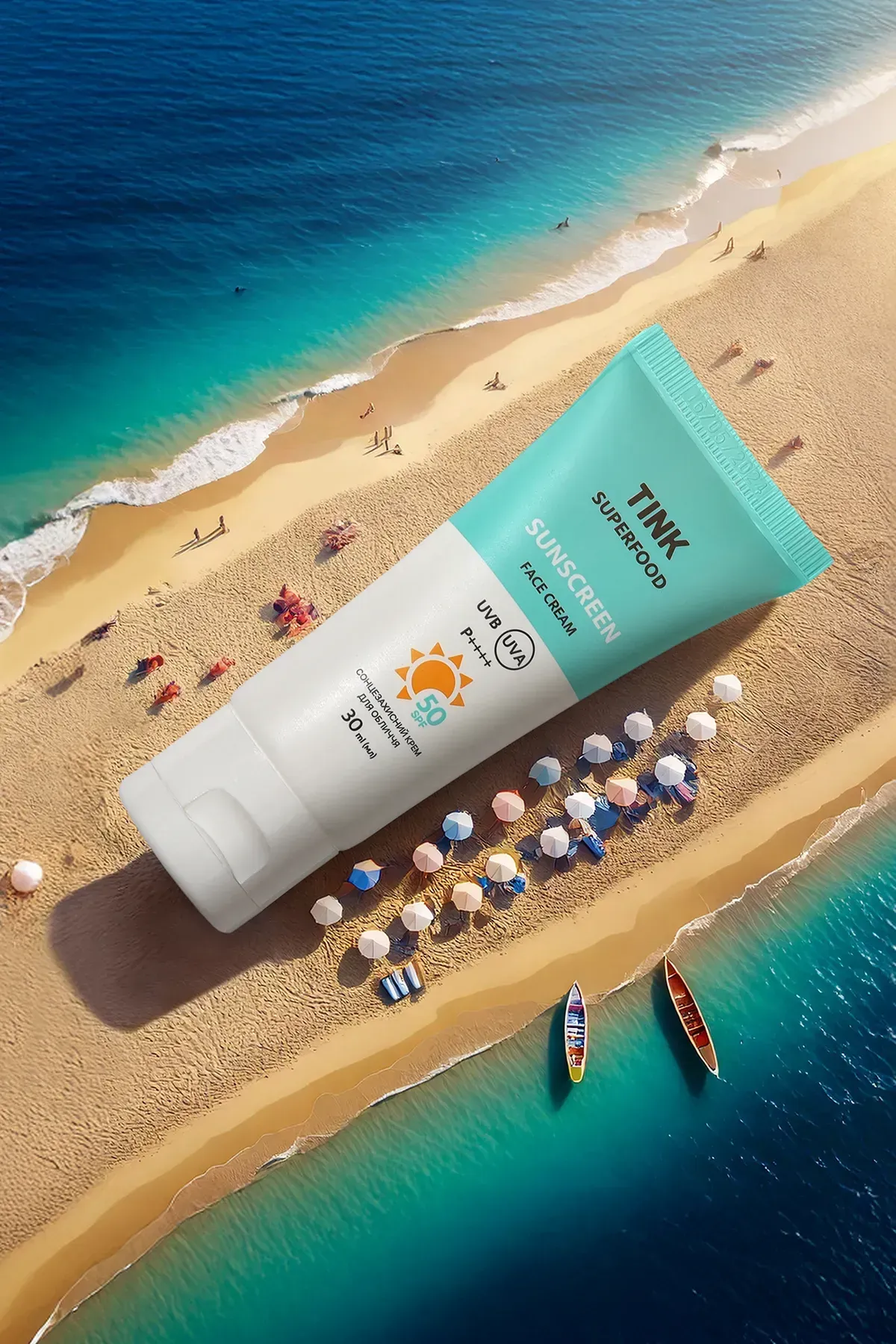 Сонцезахисний крем для обличчя SPF 50 Tink 30 мл, 289549 6