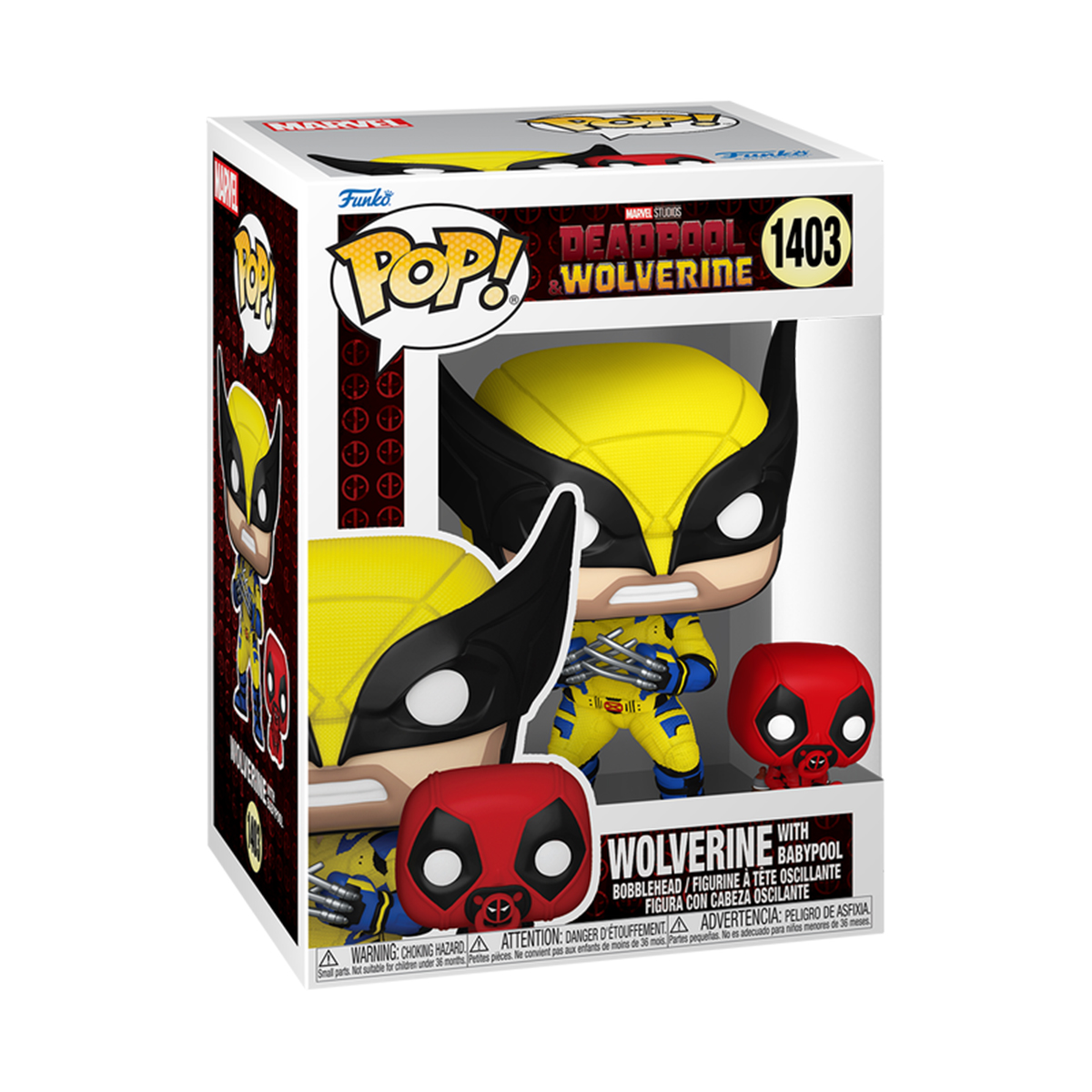 Набір ігрових фігурок Funko Pop серії "Дедпул 3" - Росомаха з Бебіпулом, 82382 1