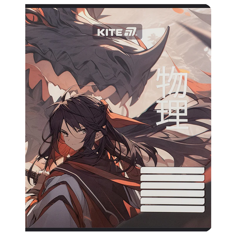 Зошит 18 арк., лін., софт-тач + УФ лак, Kite Anime, K25-237-1 8