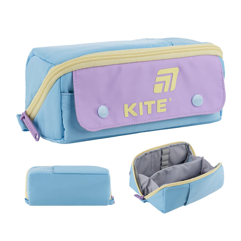 Пенал Kite 2702-4 блакитно-фіолетовий, K25-2702-4 2