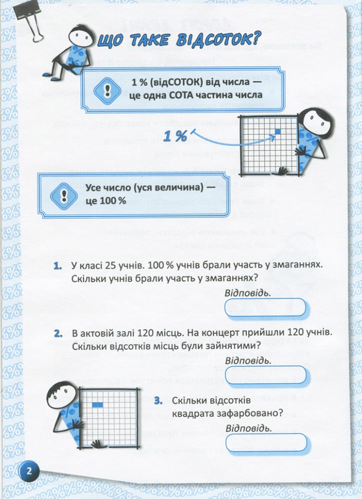 Зошит "Ключові компетентності. Я вивчаю відсотки" (у), КЛК008 1