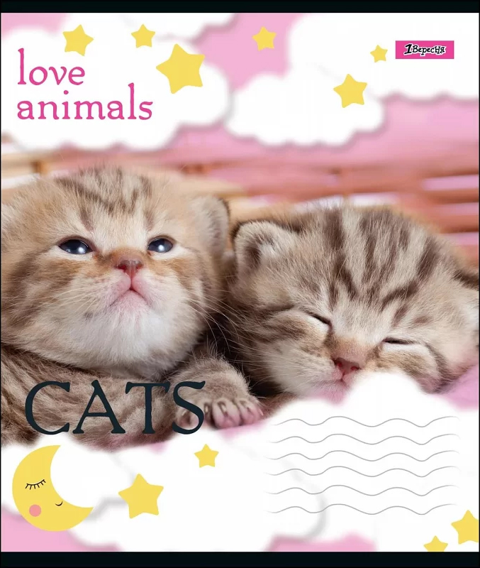Тетрадь 12 лин. 1В Love Animals, 764471