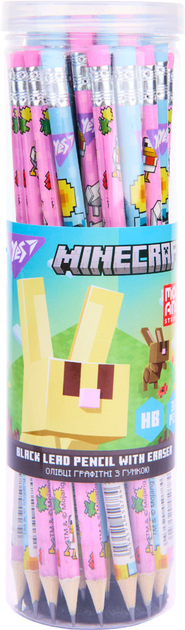 Карандаш ч/гр круг. с лас. в пл. тубе, 36 шт/уп "Minecraft. Spring" 2 диз. микс, 280684 Yes 1