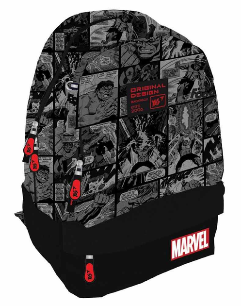 Рюкзак шкільний YES T-111 "Marvel.Avengers", чорний/сірий, 552281