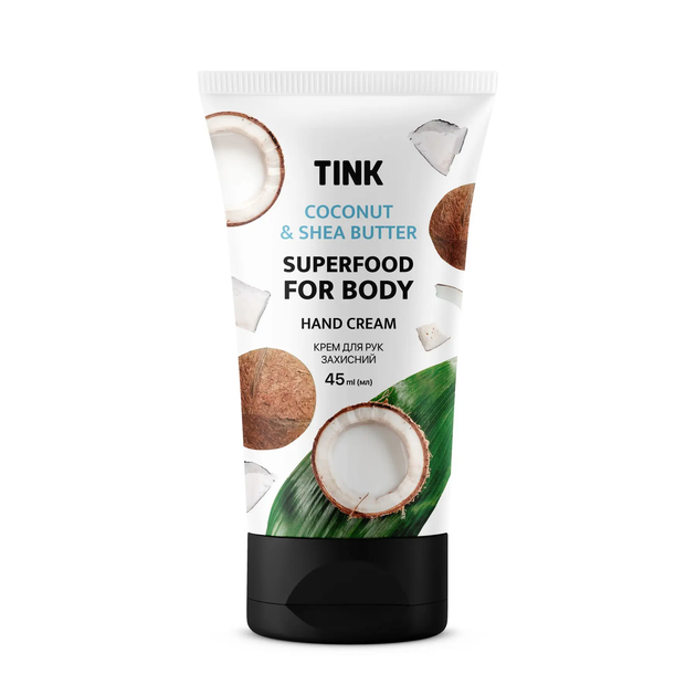 Крем для рук захисний Coconut з олією кокоса та маслом ши Tink 45 мл, 289212 2