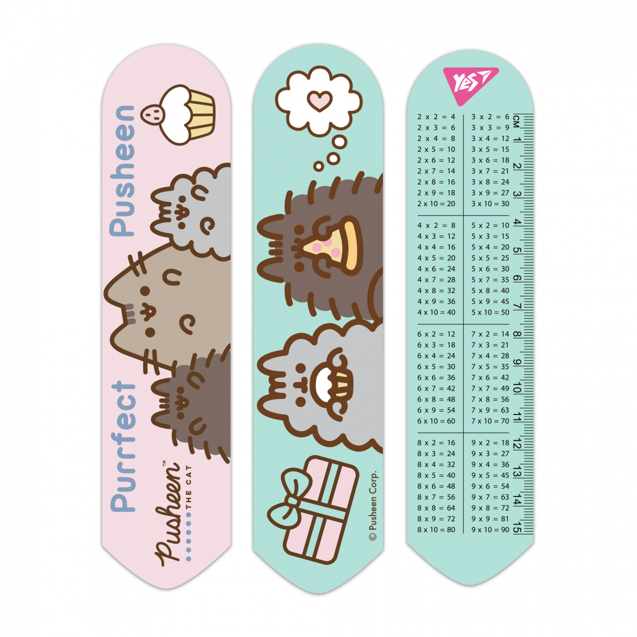Закладка 2D Yes "Pusheen", рожево-зелений, 708341