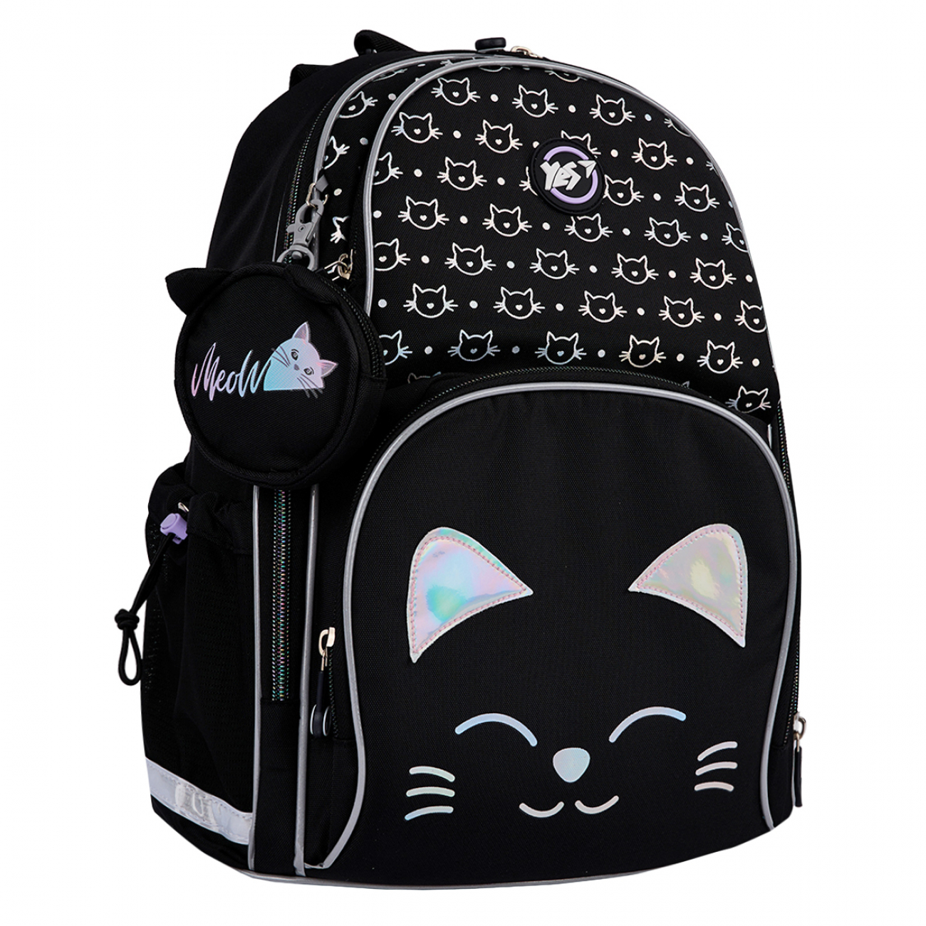 Рюкзак шкільний напівкаркасний YES S-100 "Smiling Cats", 559871