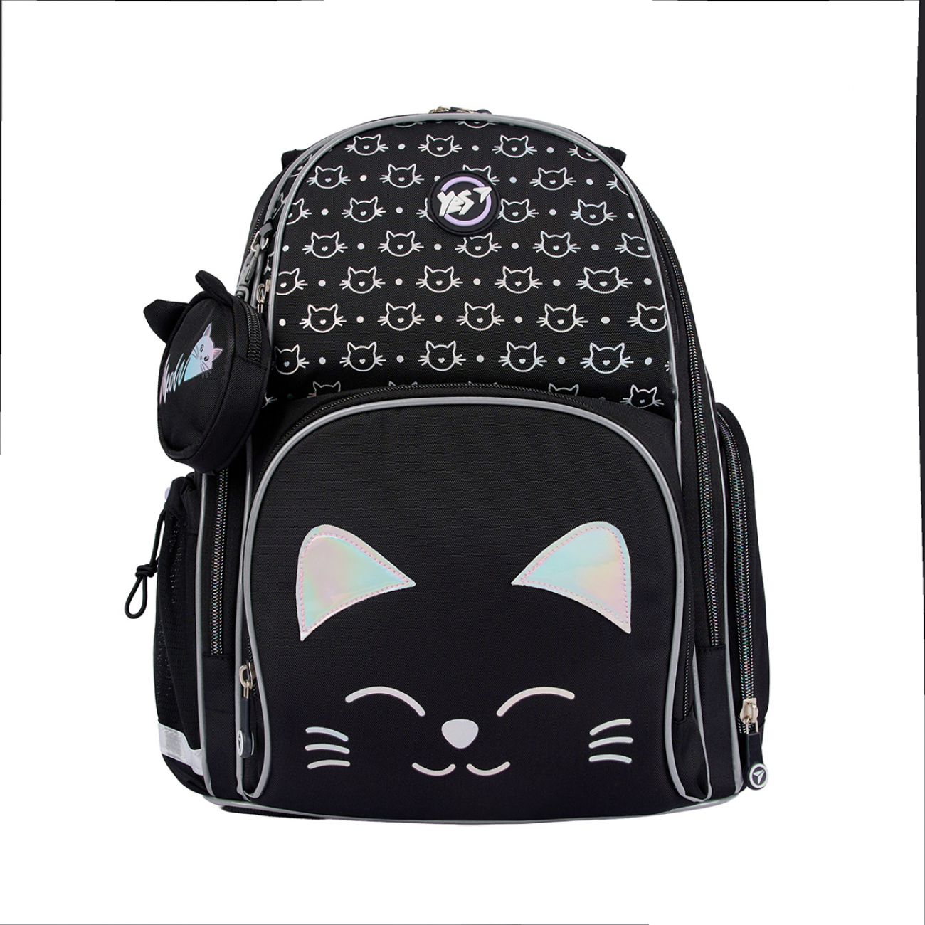 Рюкзак шкільний напівкаркасний YES S-100 "Smiling Cats", 559871 2